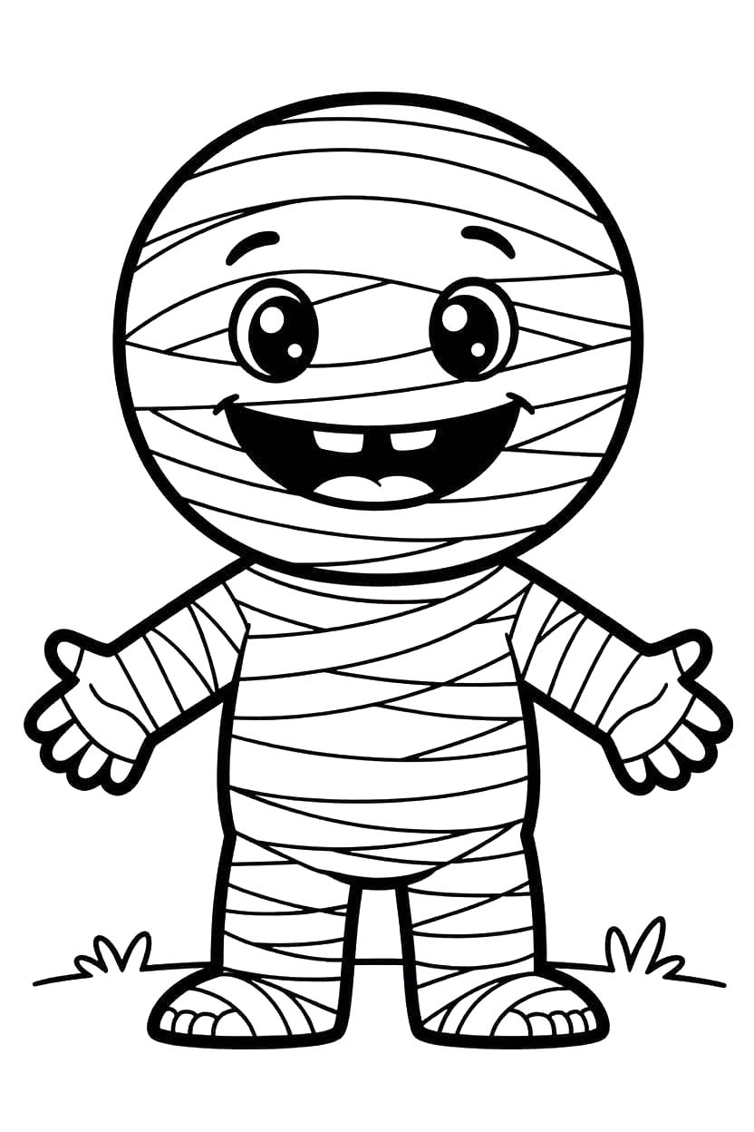 描画 ミイラ ぬりえ