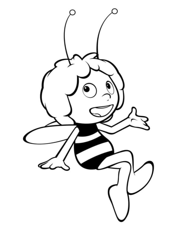 描画 みつばちマーヤの冒険 無料 ぬりえ