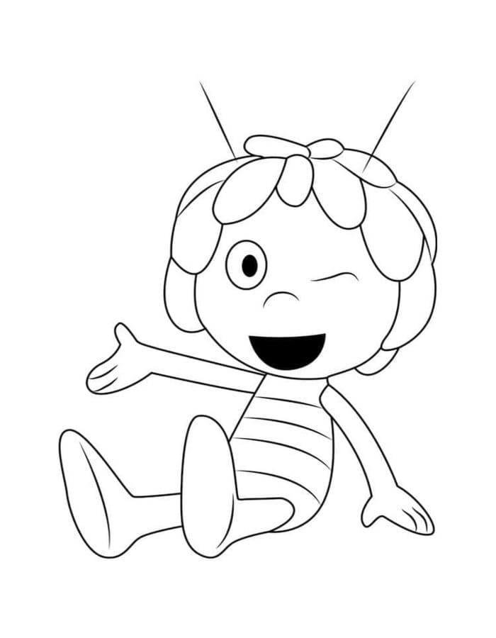 描画 みつばちマーヤの冒険 ぬりえ