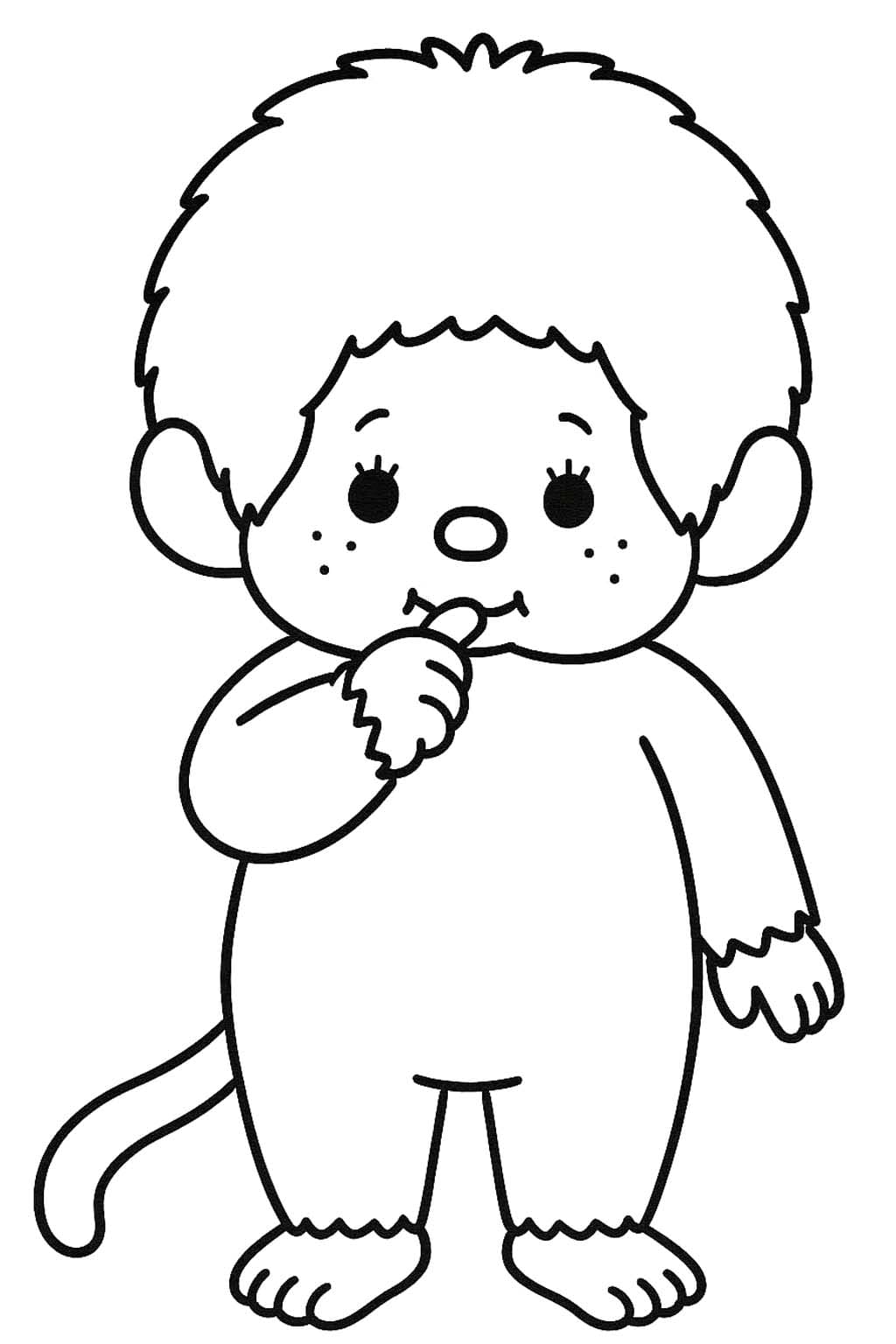 描画 モンチッチ 無料 ぬりえ