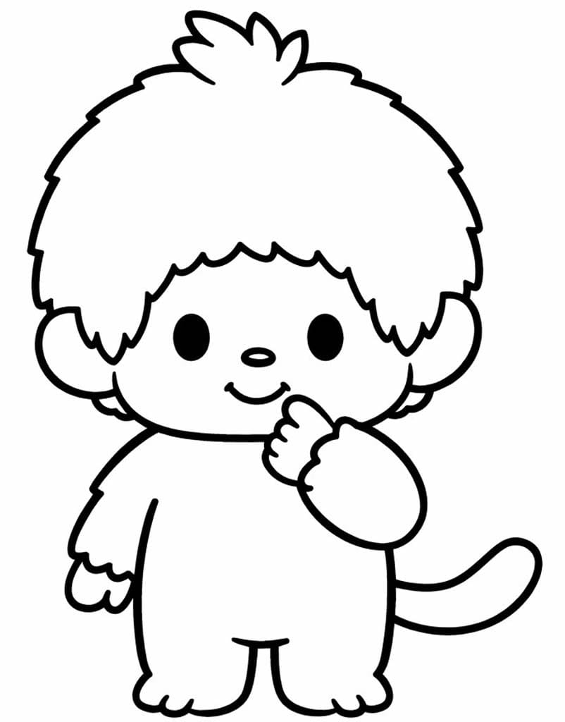 描画 モンチッチ ぬりえ