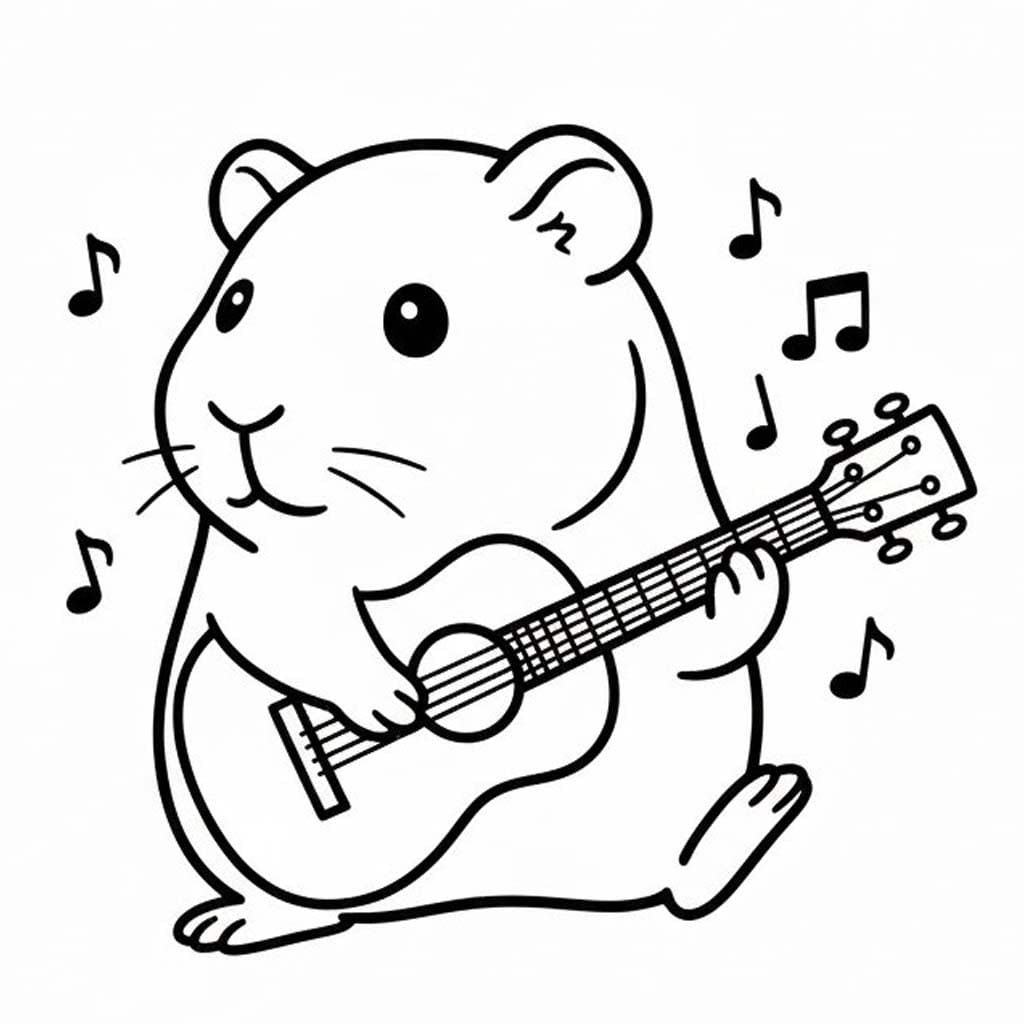 描画 モルモット ぬりえ