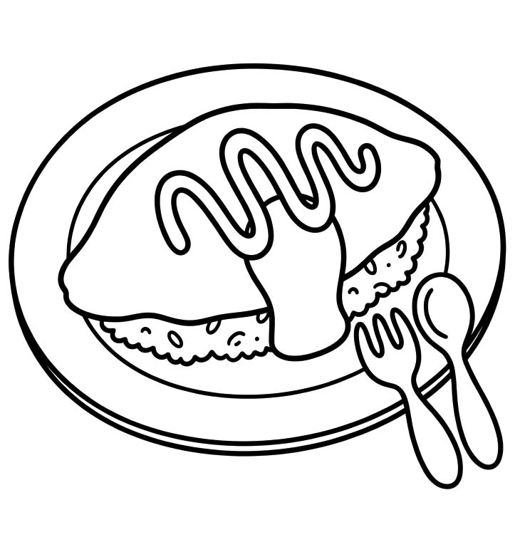 描画 オムライス 無料 ぬりえ