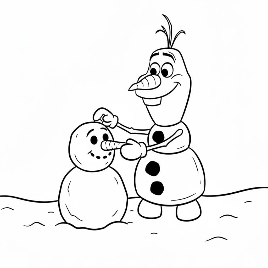 描画 オラフ 印刷可能 ぬりえ