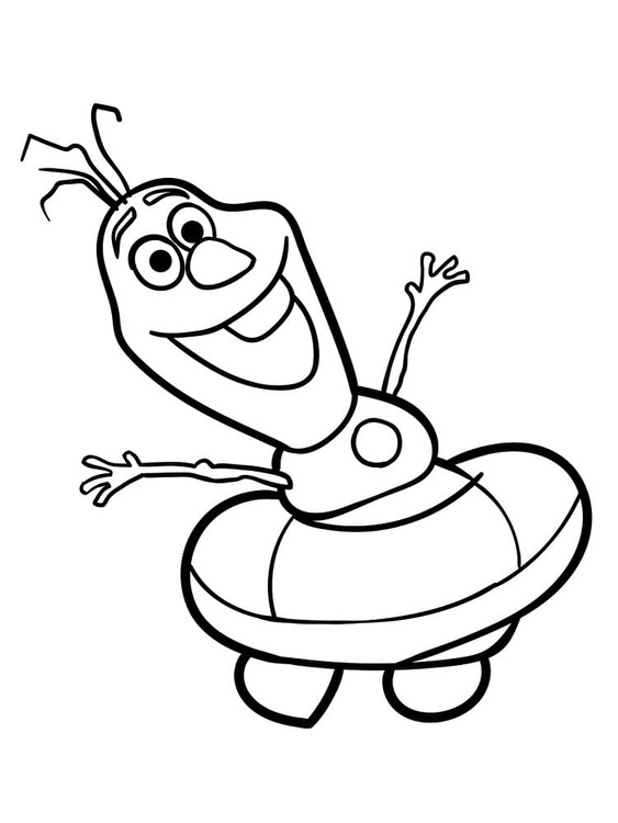 描画 オラフ ぬりえ