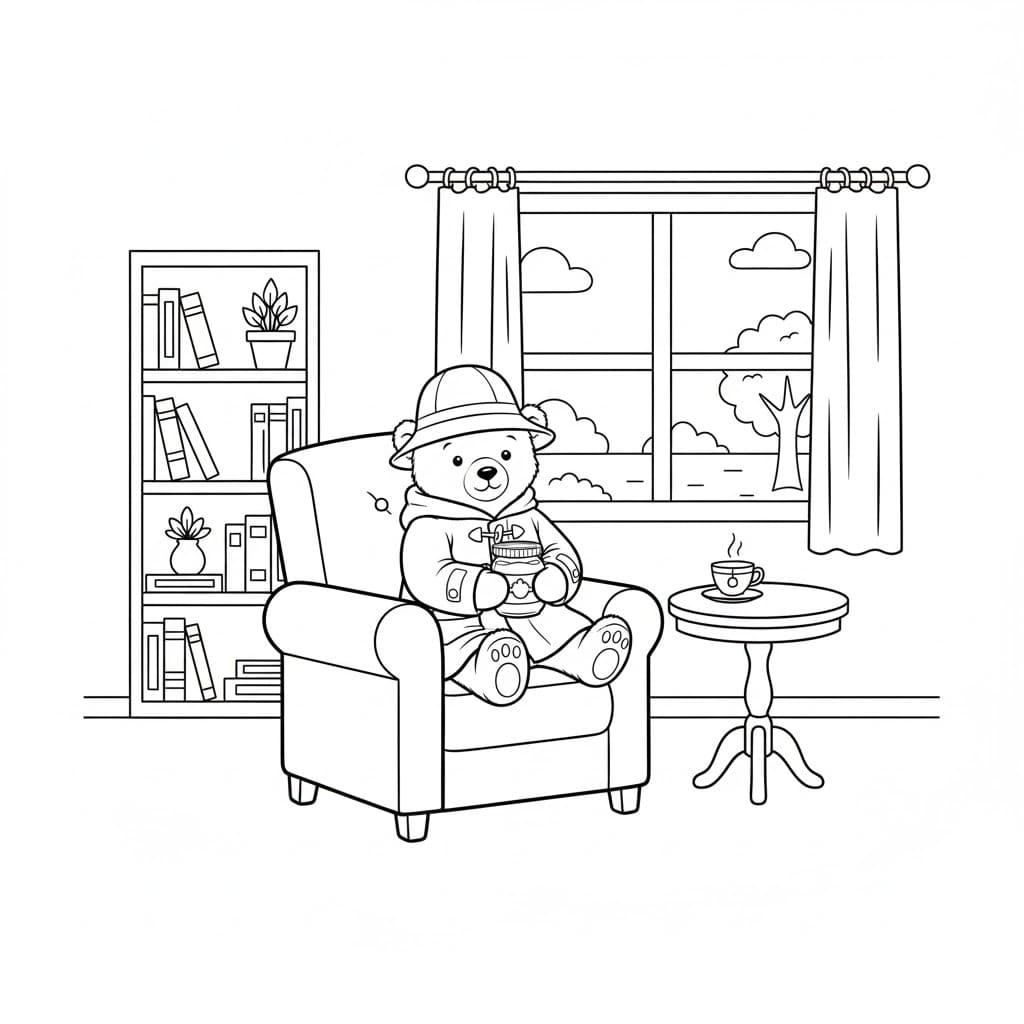 描画 パディントン 印刷可能 ぬりえ