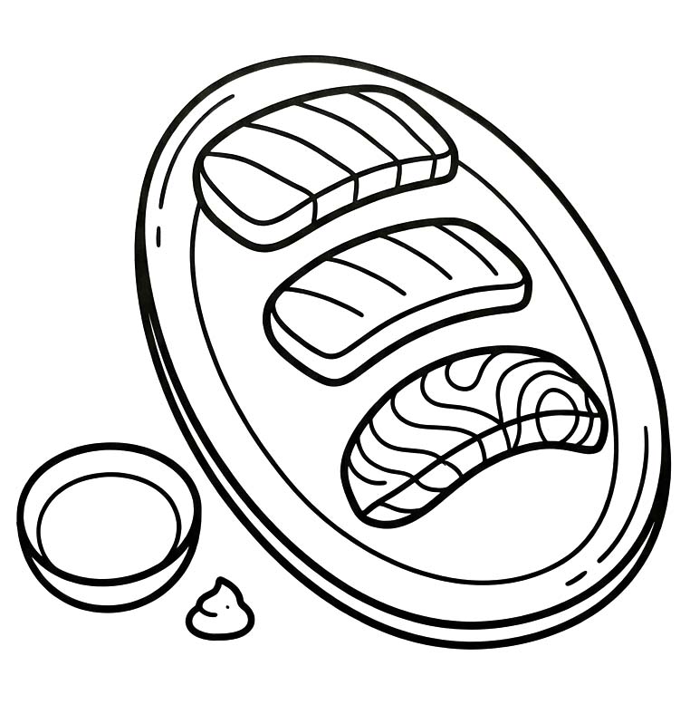 描画 刺身 ぬりえ