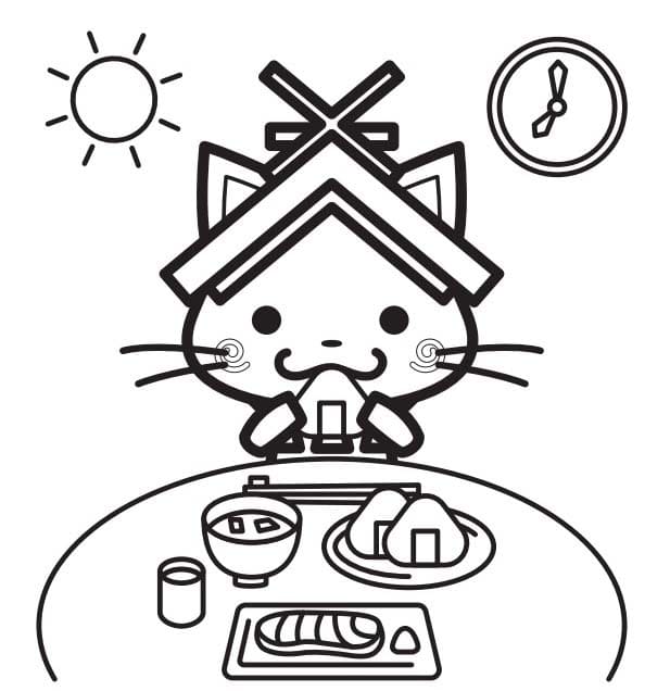 描画 しまねっこ 無料 ぬりえ