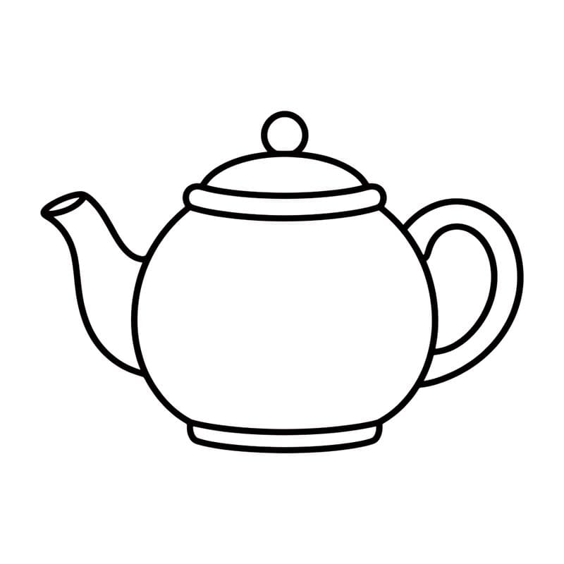 描画 ティーポット 印刷可能 ぬりえ