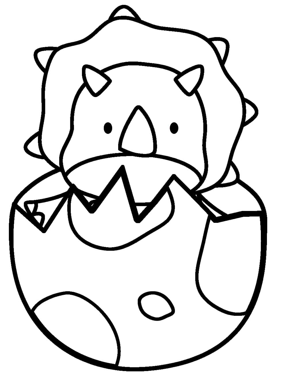 描画 トリケラトプス 印刷可能 ぬりえ