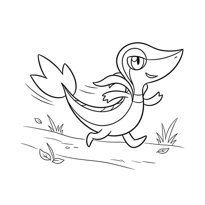 描画 ツタージャ 無料 ぬりえ
