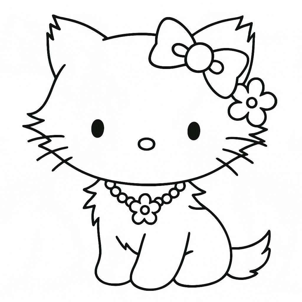 チャーミーキティ スケッチ ぬりえ