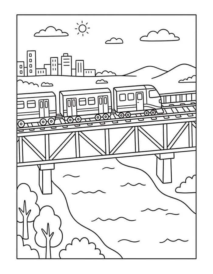 地下鉄 描画 ぬりえ