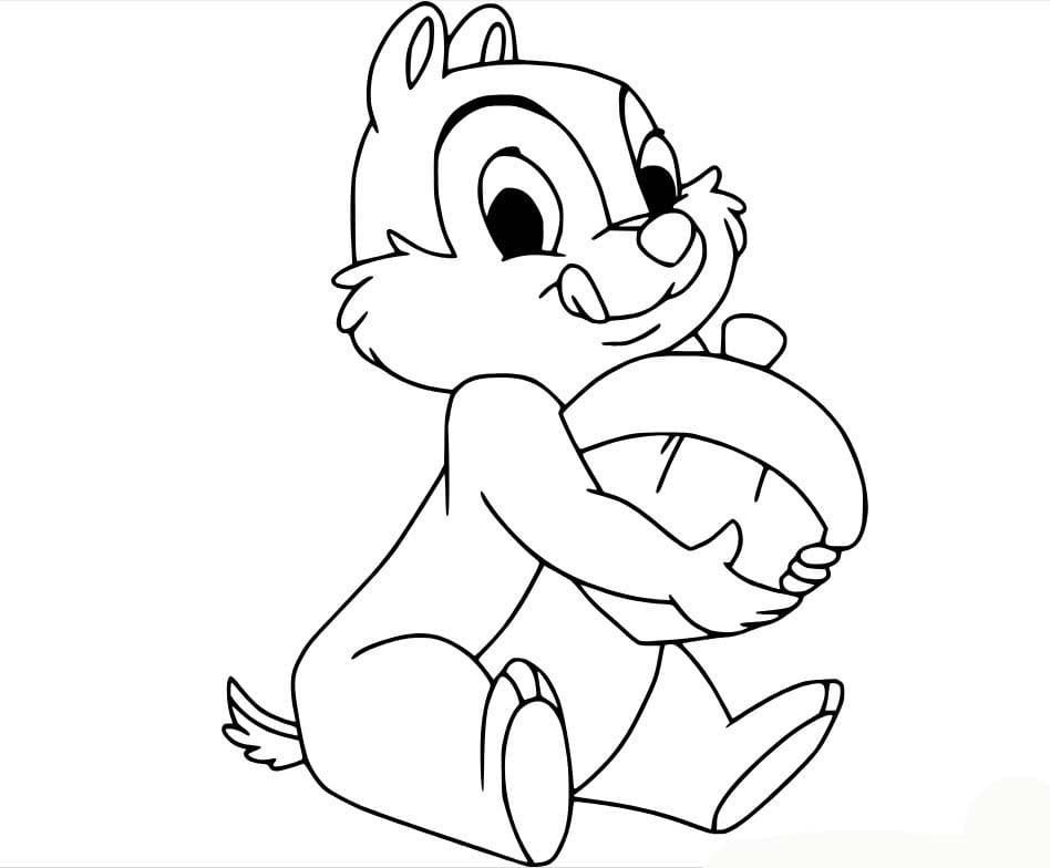 チップとデール 画像 ぬりえ