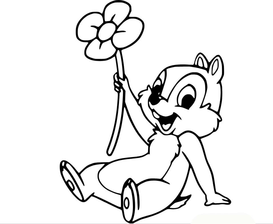 チップとデール スケッチ ぬりえ