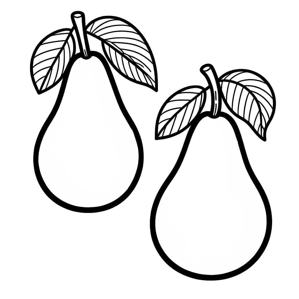 小さなナシ ぬりえ