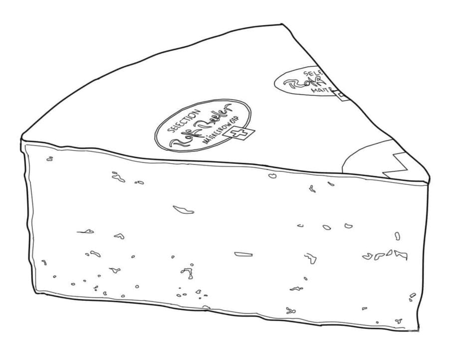 チーズ 描画 ぬりえ