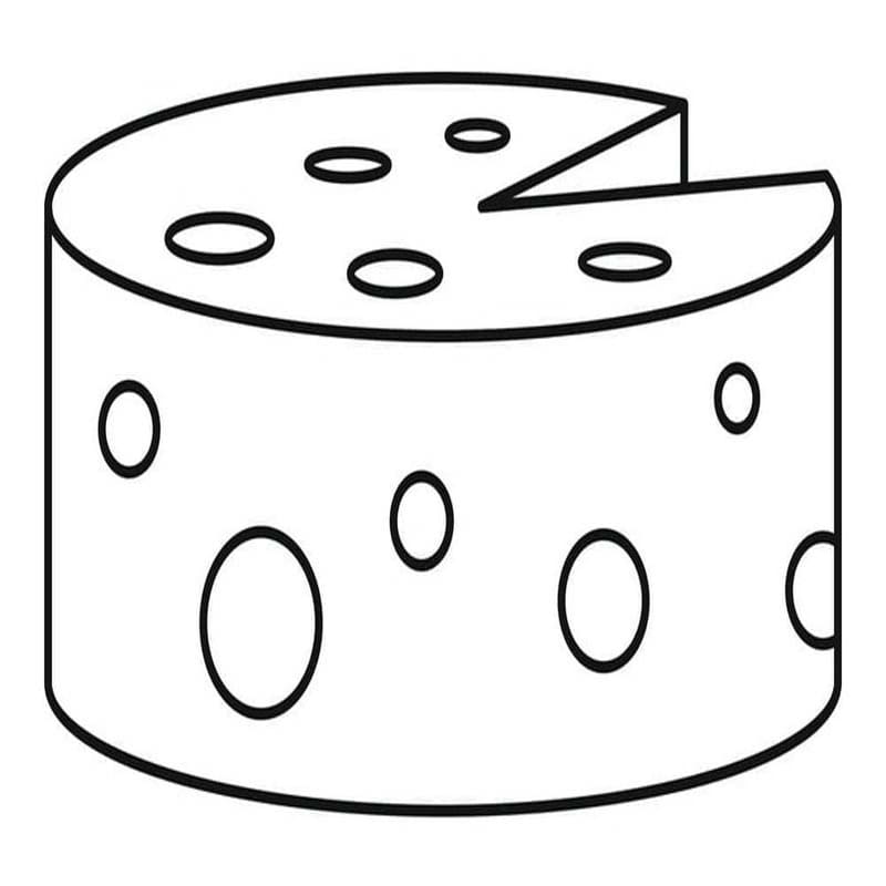 チーズ 印刷可能 ぬりえ