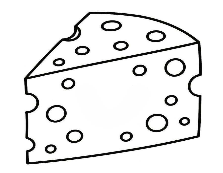 チーズ 描く ぬりえ