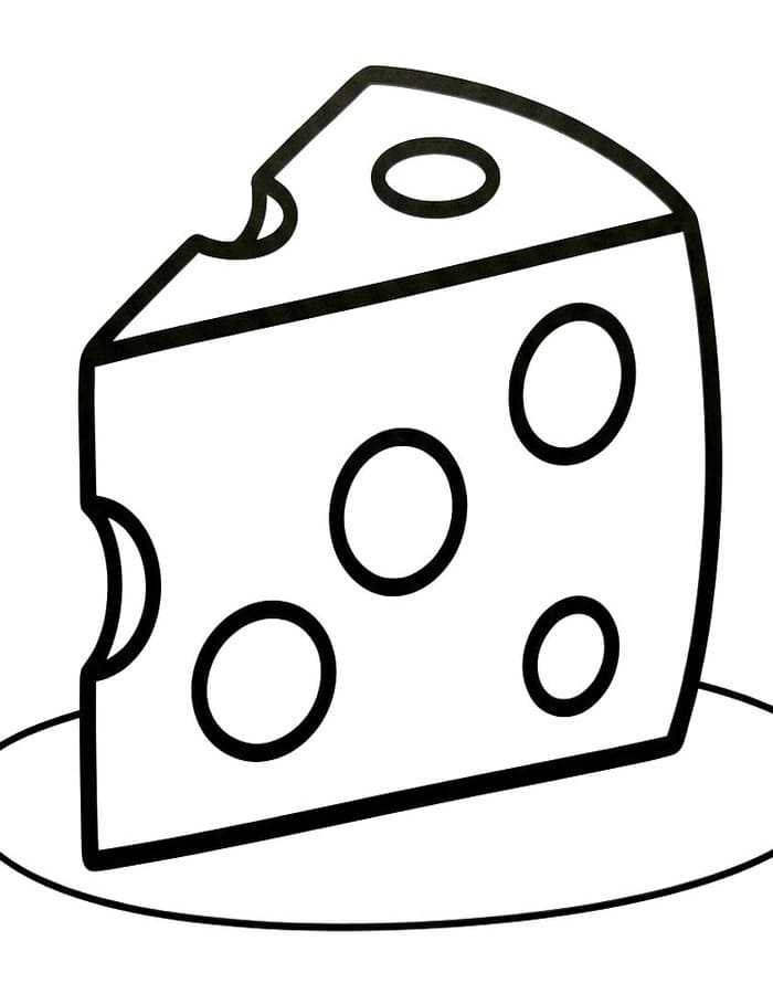 チーズ 無料で ぬりえ