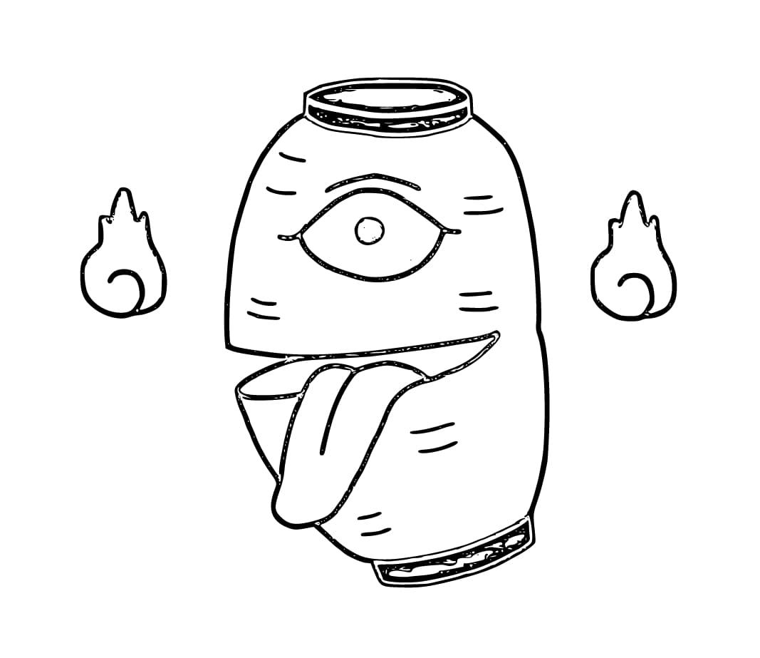 ちょうちんおばけ 4 ぬりえ