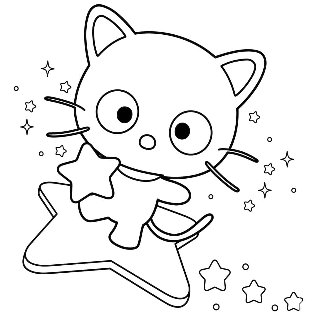 チョコキャット 画像 ぬりえ