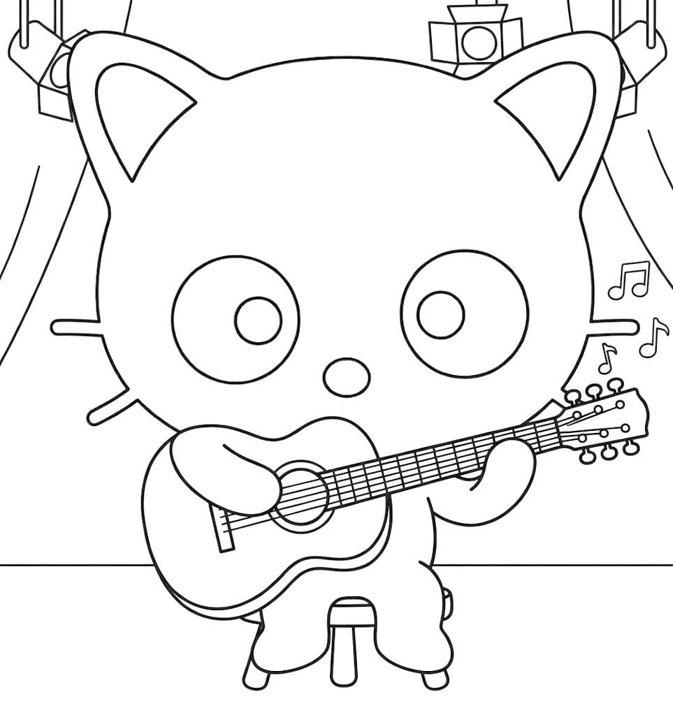 チョコキャット 描く ぬりえ