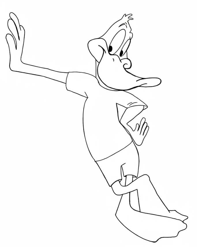 ダフィー・ダック 印刷可能 ぬりえ