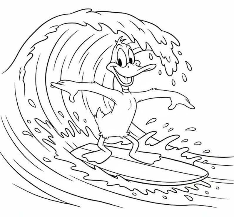 ダフィー・ダック 簡単 ぬりえ