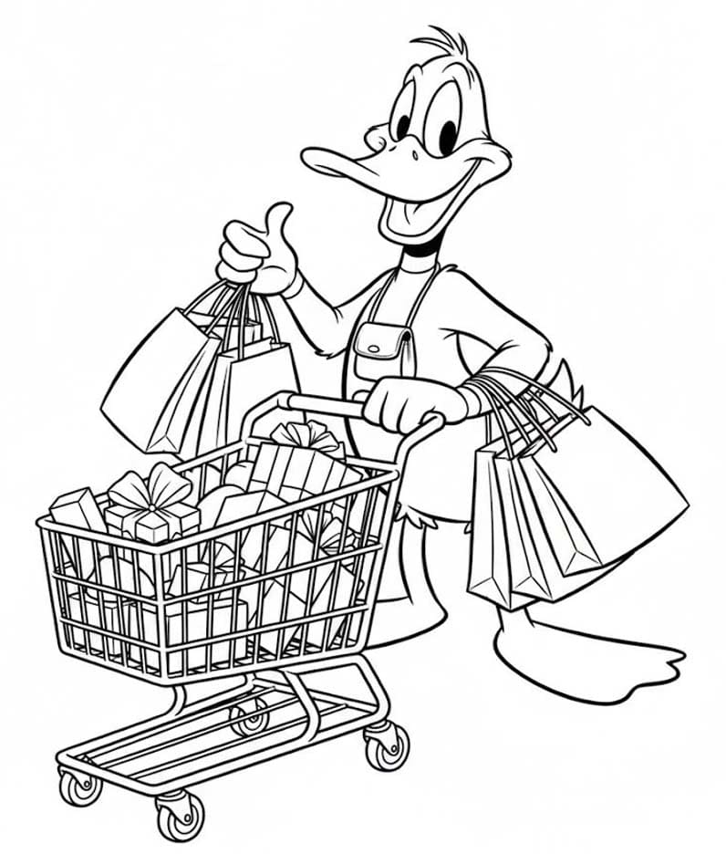 ダフィー・ダック 無料 ぬりえ