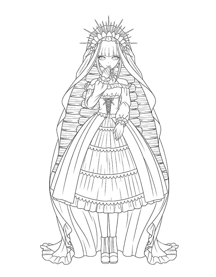 ダンガンロンパ 簡単 ぬりえ