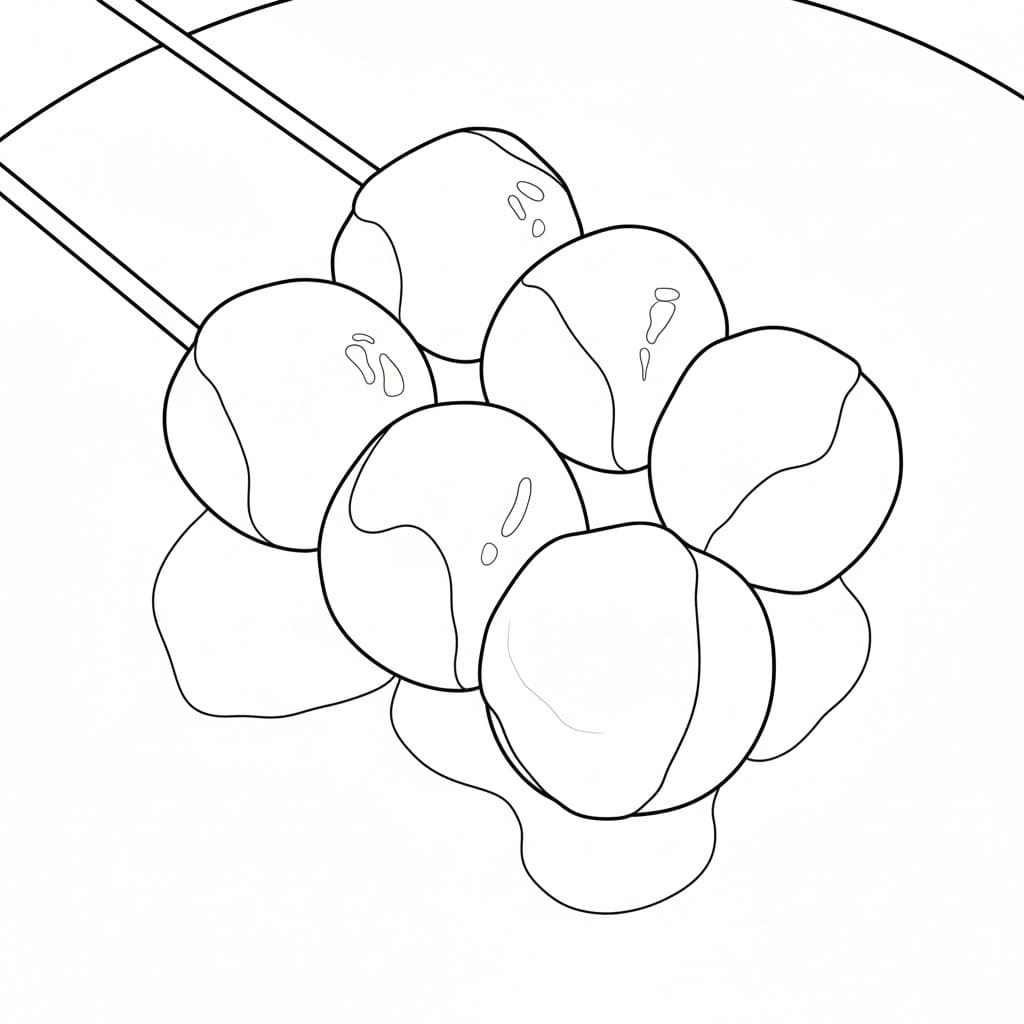 団子 画像 ぬりえ