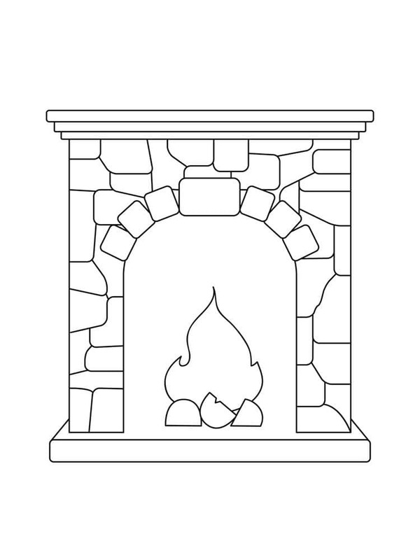 暖炉 ぬりえ ぬりえ
