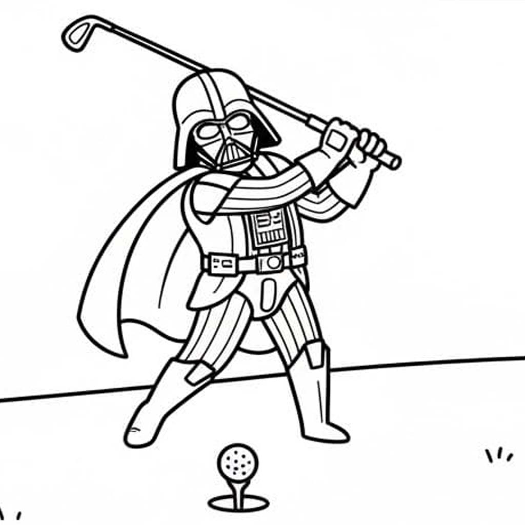 ダース・ベイダー 無料で ぬりえ