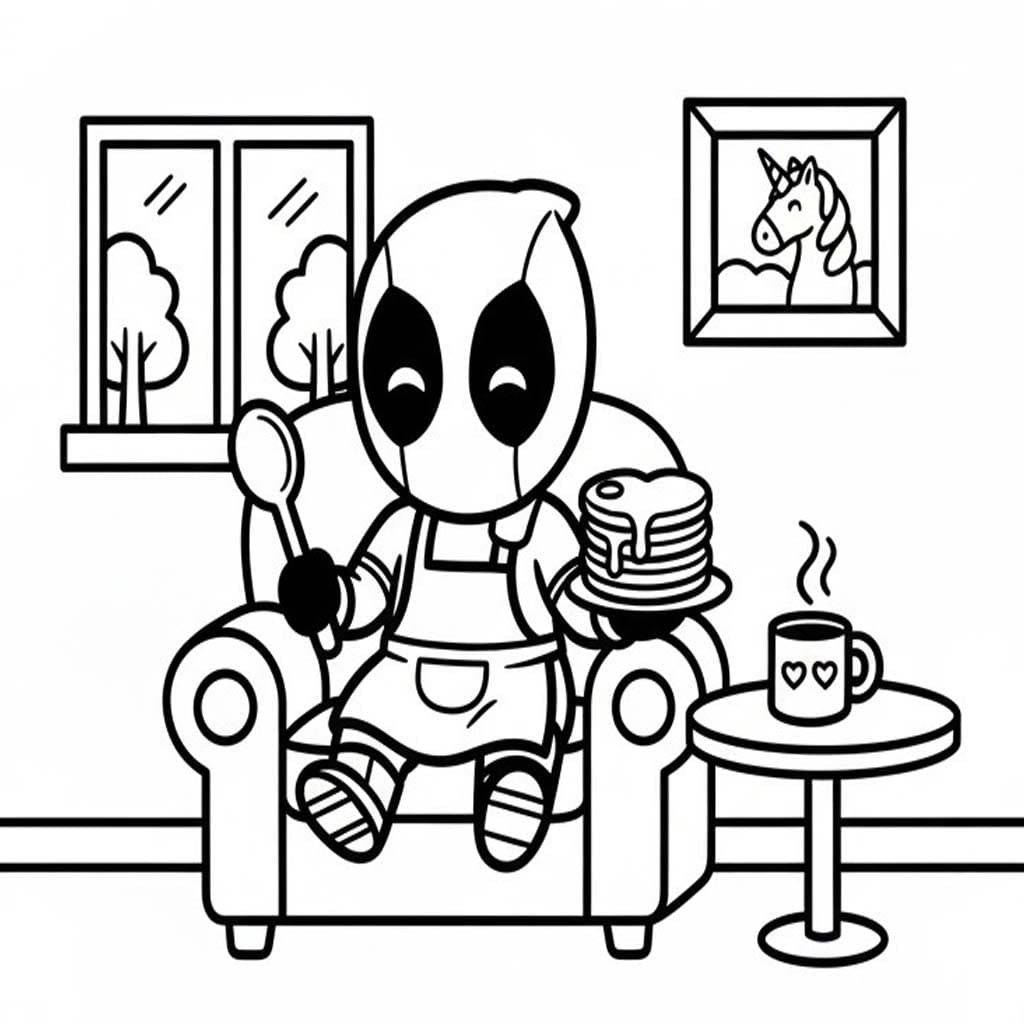 デッドプール 1 ぬりえ