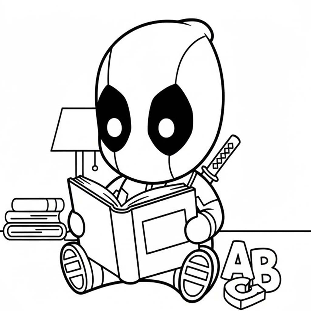 デッドプール 3 ぬりえ