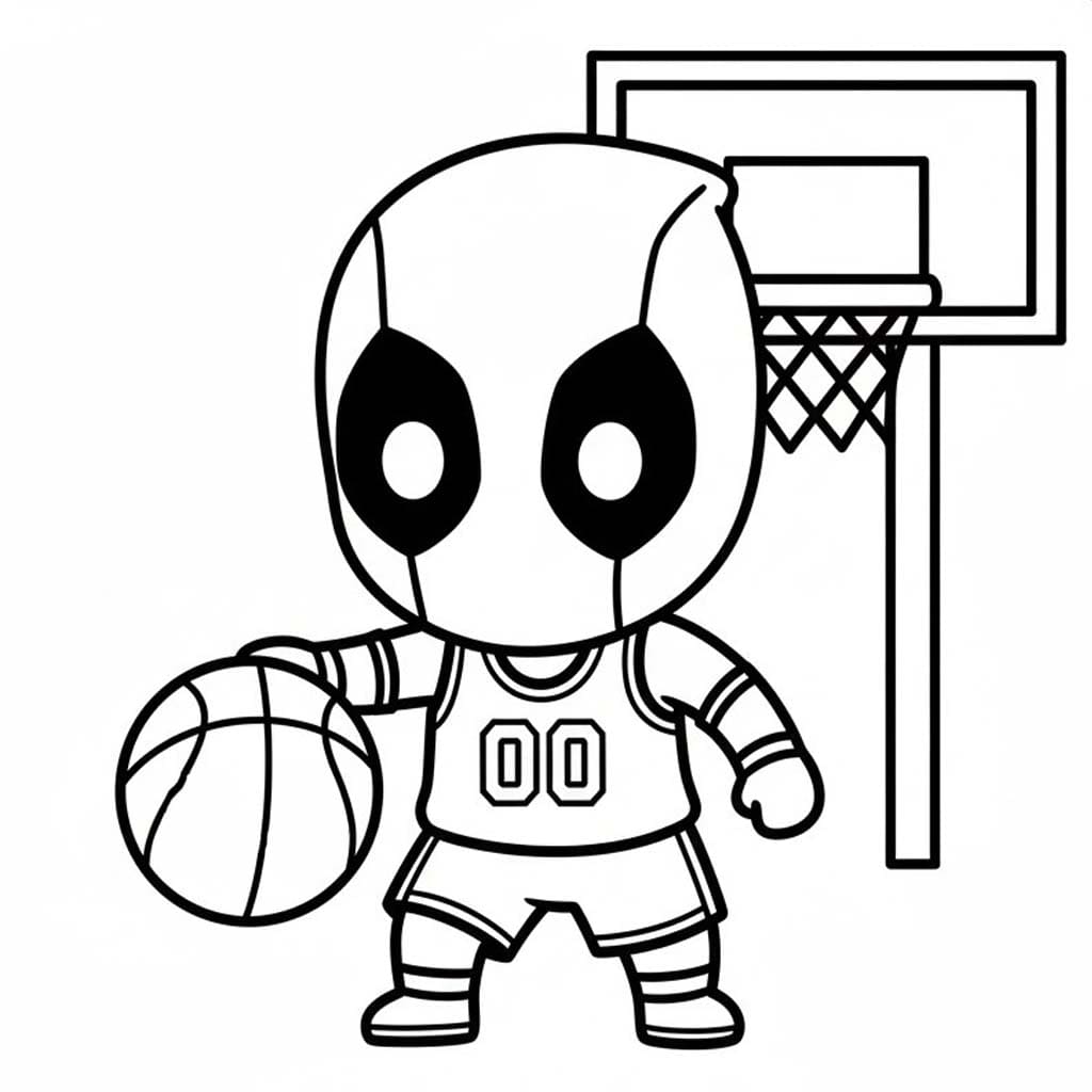 デッドプール 4 ぬりえ