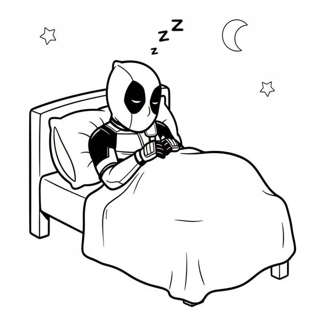 デッドプール 5 ぬりえ