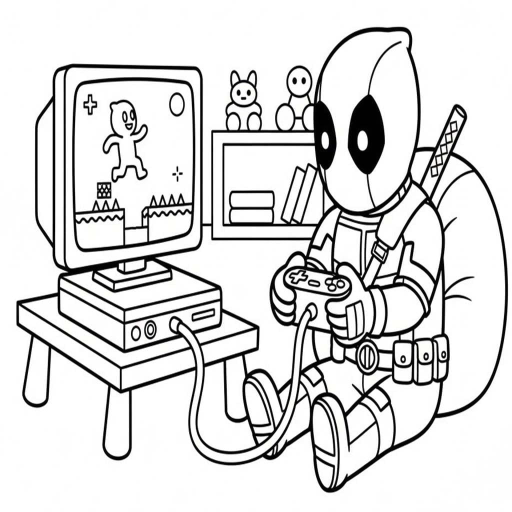 デッドプール 6 ぬりえ