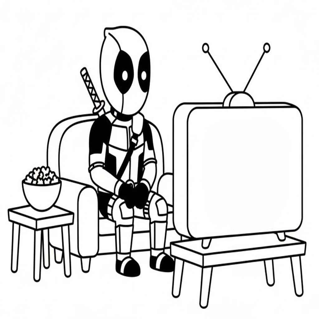 デッドプール 7 ぬりえ