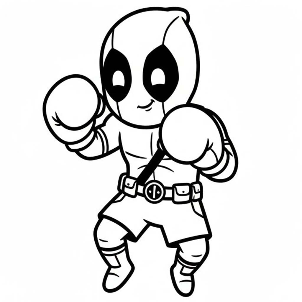 デッドプール 無料で印刷可能 ぬりえ