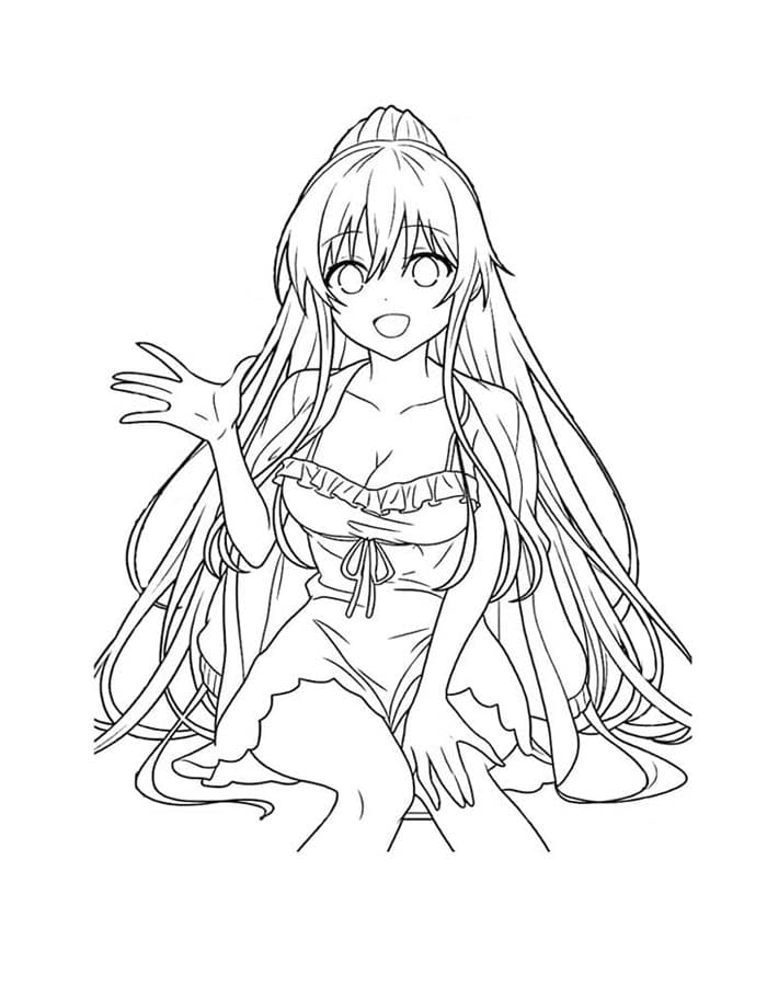デート・ア・ライブ 描画 ぬりえ