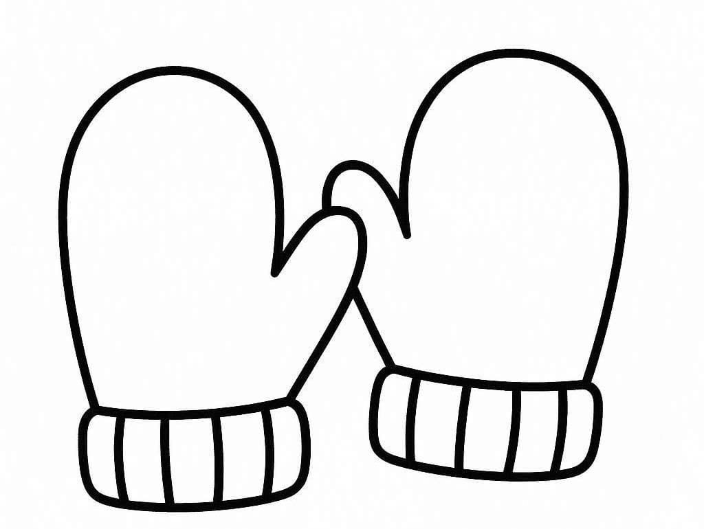 デザイン ミトン ぬりえ