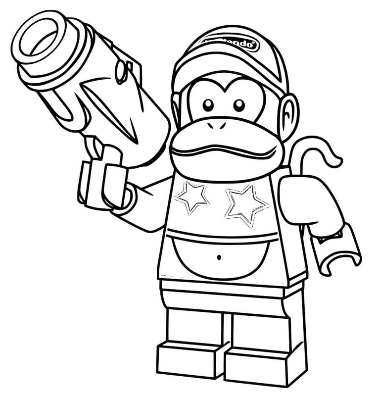 ディディーコング レゴ ぬりえ
