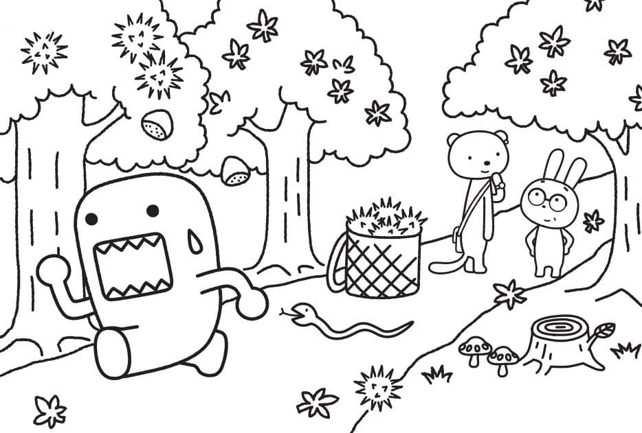 どーもくん 6 ぬりえ