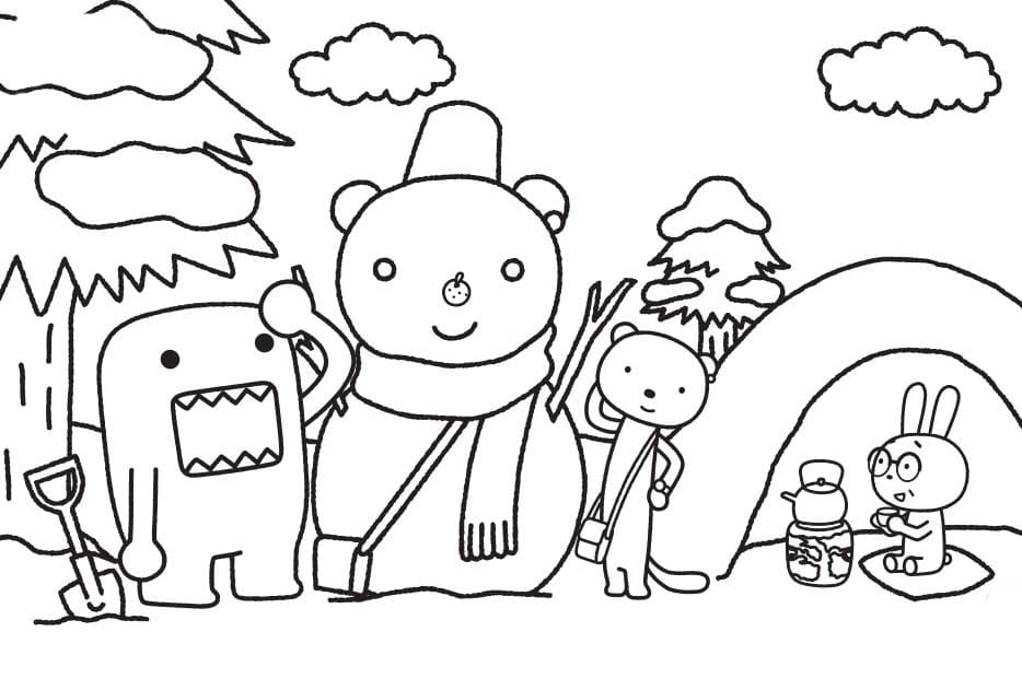 どーもくん 7 ぬりえ