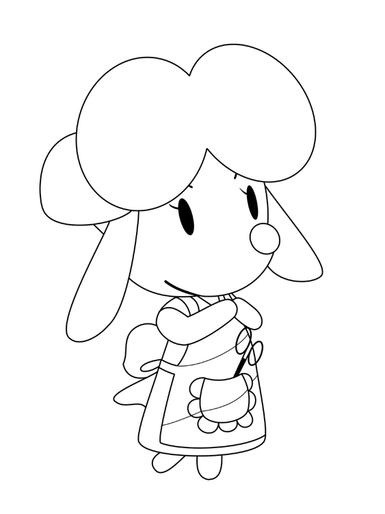 どうぶつの森シリーズ  描く 11 ぬりえ