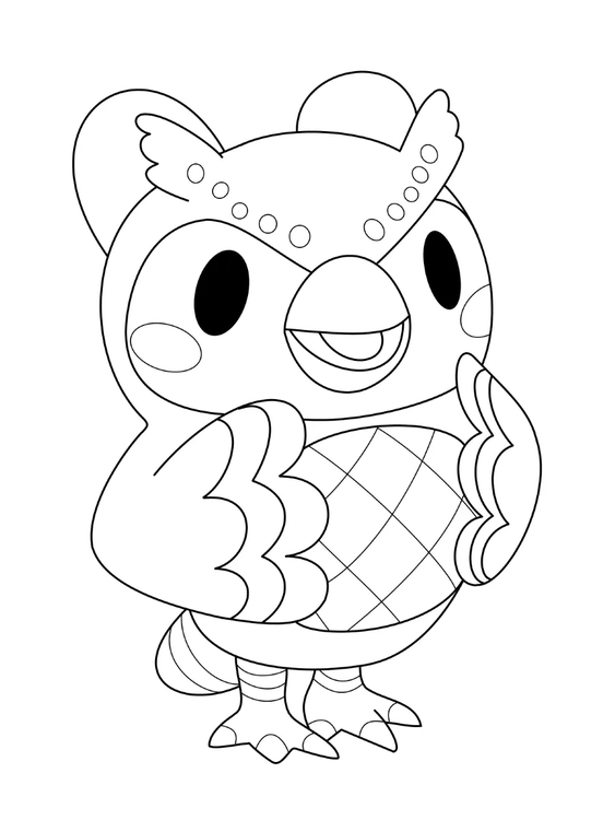 どうぶつの森シリーズ  描く 12 ぬりえ