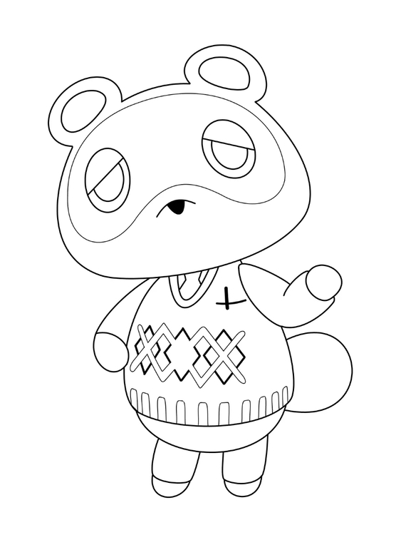 どうぶつの森シリーズ  描く 3 ぬりえ