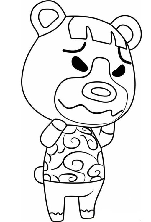 どうぶつの森シリーズ  描く 6 ぬりえ